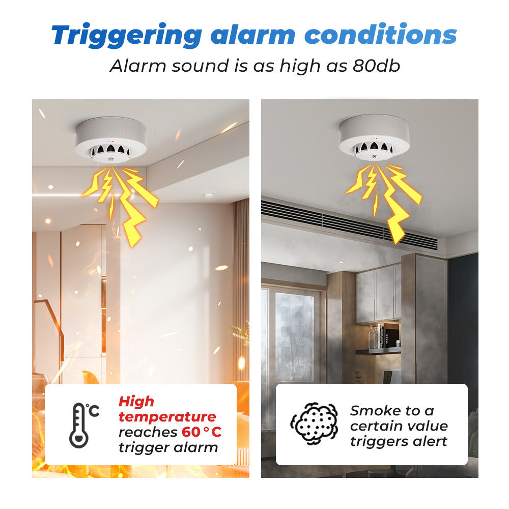 Whole-house Fire and Smoke Alarm Detector Carbon Monoxide Detector